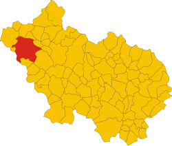 Map of comune of Anagni (province of Frosinone, region Lazio, Italy)